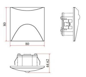 Jupiter 3w Siyah LED 3000K Duvar Armatürü LW775 S