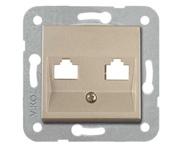 Viko Artline Novella Data-Numeris Telefon Prizi (RJ45-CAT5E-RJ11) ( Çerçeve Hariç ) Bronz