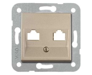 Viko Artline Novella Data-Numeris Telefon Prizi (RJ45-CAT5E-RJ11) ( Çerçeve Hariç ) Bronz