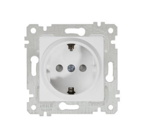 Mutlusan Mek+Tuş Topraklı Priz Çocuk Korumalı Rita Natural - Beyaz 2200 605 0201