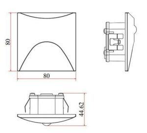 Jupiter 3w Antrasit LED 3000K Sensörlü LED Duvar Armatürü LW776 AN