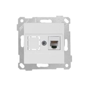 Mutlusan Mek+Tuş Telefon Prizi 1Xrj12 Rita Natural - Beyaz 2200 125 0101