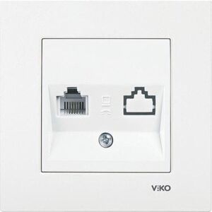 Viko Artline Novella Data-Numeris Telefon Prizi (RJ45-CAT5E-RJ11) ( Çerçeve Hariç ) Saten