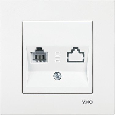Viko Artline Novella Data-Numeris Telefon Prizi (RJ45-CAT5E-RJ11) ( Çerçeve Hariç ) Saten