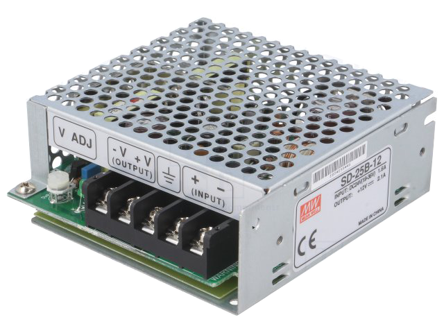 MEANWELL- SD-025B-12 	18~36Vdc>12Vdc 2.1Amp  Güç Kaynağı