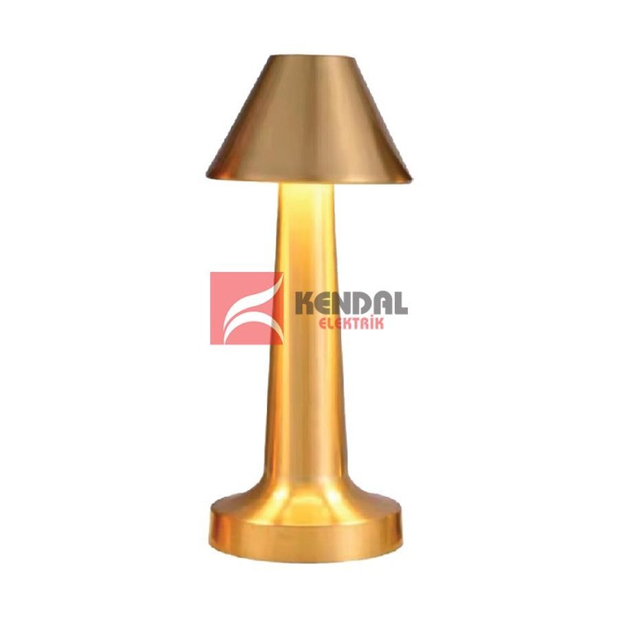 K2 Şarjlı 3 Fonksiyonlu Masa Lambası KML108 Altın