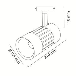 Goya 36W 3000K Sarı Işık Ray Tipi Led Monofaze Soketli  GY 3617