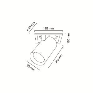 30 W COB Ledli Mağaza Armatürleri Goya GY 3151-30