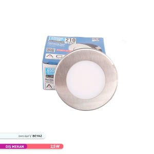 ACK 2,5W 6500K Sıva Altı LED Spot Armatür Saten AH07-01234