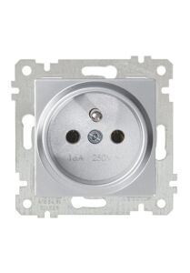 Mutlusan Mek+Tuş UPS Prizi Rita Metalik İnox 2200 615 0282 (Çerçeve Hariç)