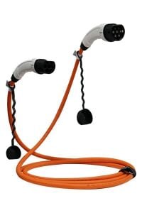 Hims 22kW Destekli Type 2 Soketli 16m Elektrikli Araç Şarj Kablosu Turuncu