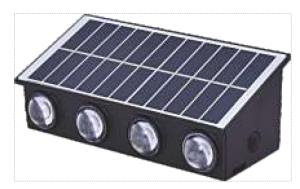 Cata 20 Watt Dış Mekan Modern Aplik Kos Solar 3200K CT-8010