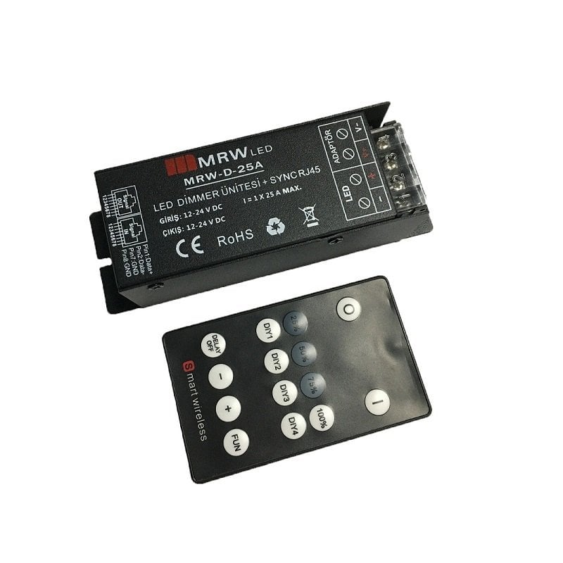 Mervesan 25A 12-24V 300W Şerit Led Kumandası MRW-D-25 A