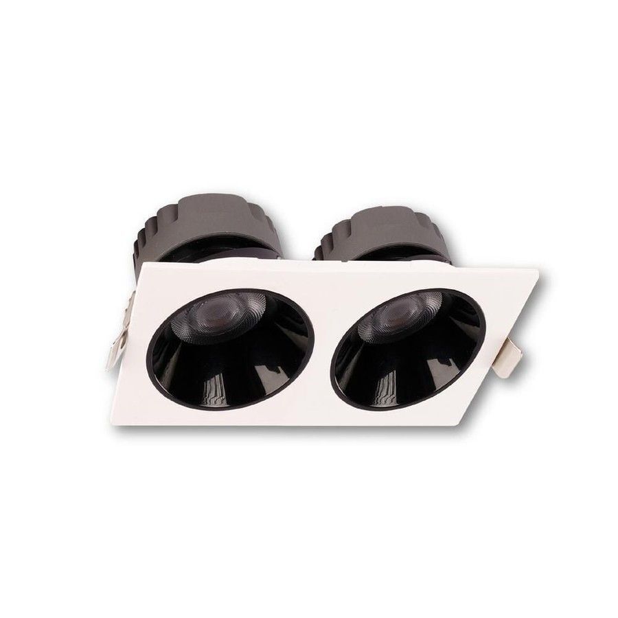 ACK 2x10 6500K Siyah Reflektörlü Beyazİkili Led Spot Sıva Altı AD10-01630