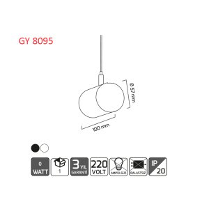 Goya Sıva Üstü ve Sarkıt Lineer Armatür Sonlandırma Kapağı  - GY 8095