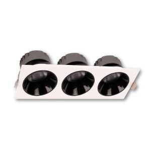 ACK 3x18w 3000K Siyah Reflektörlü Beyaz Üçlü Led Spot Sıva Altı AD10-02700