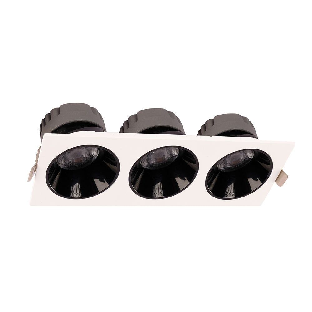 ACK 3x18w 4000K Siyah Reflektörlü BeyazÜçlü Led Spot Sıva Altı AD10-02710