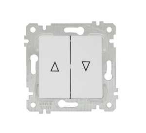 Mutlusan Mek+Tuş Jaluzi Anahtar Rita Natural - Beyaz 2200 436 0201 (Çerçeve Hariç)