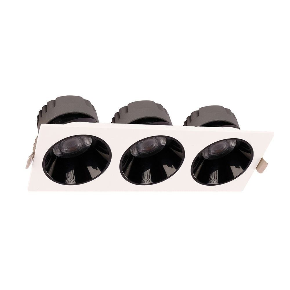 ACK 3x18w 6500K Siyah Reflektörlü BeyazÜçlü Led Spot Sıva Altı AD10-02730