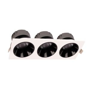 ACK 3x25w 3000K Siyah Reflektörlü Beyaz Üçlü Led Spot Sıva Altı AD10-03700