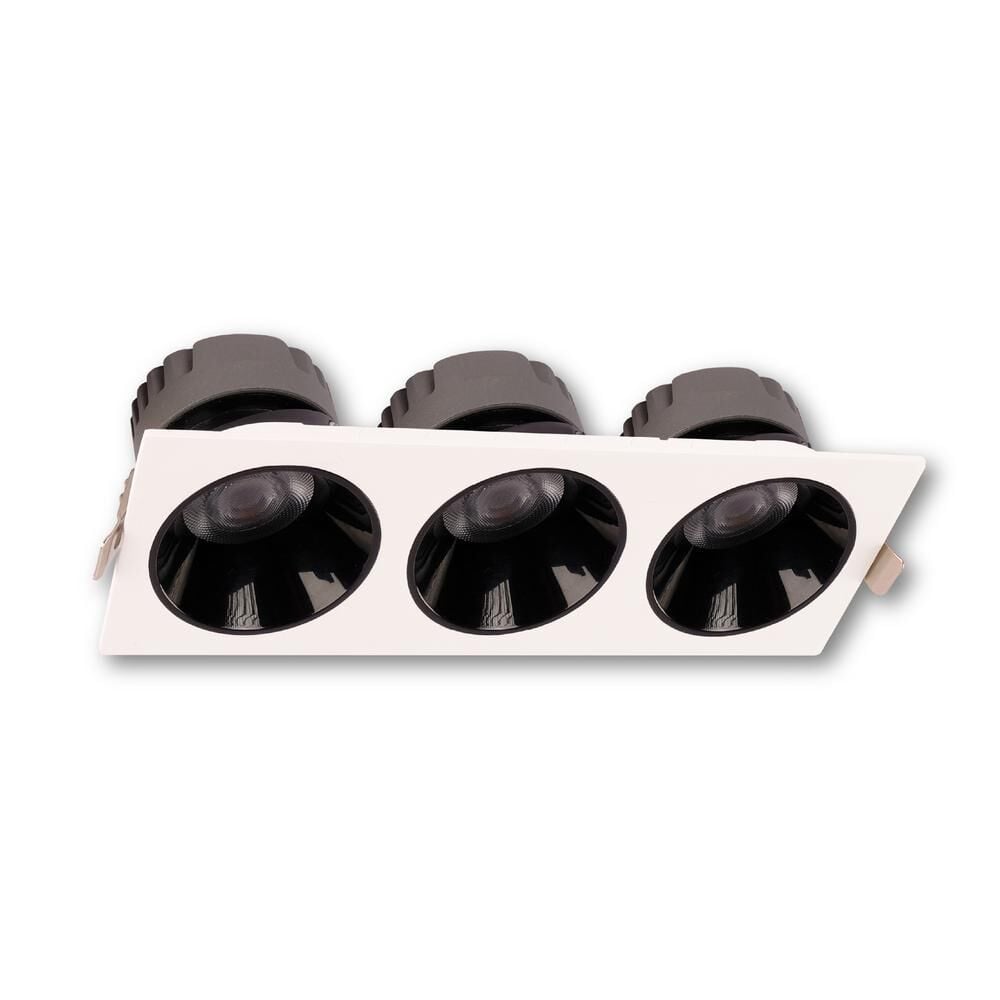 ACK 3x25w 4000K Naturel Beyaz Siyah Reflektörlü BeyazÜçlü Led Spot Sıva Altı AD10-03710