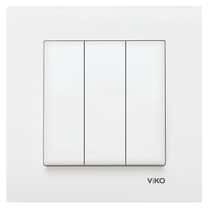 Viko Karre Üçlü Anahtar - Beyaz (Çerçeve Hariç) 90967068