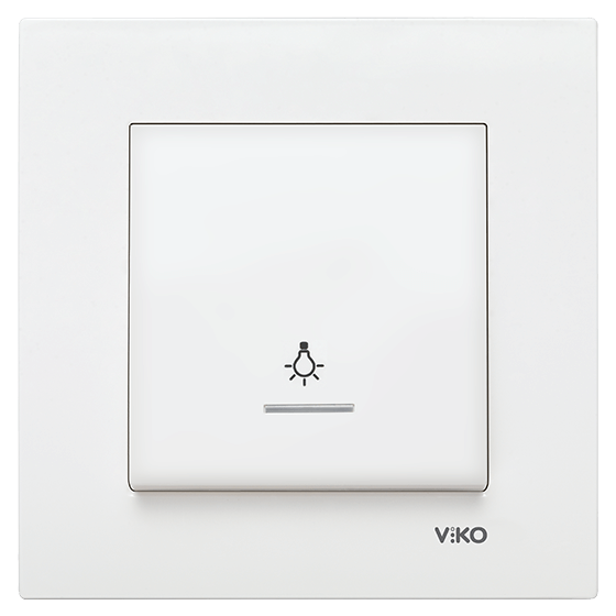Viko Karre Işıklı Light Anahtarı - Beyaz (Çerçeve Hariç) 90967014