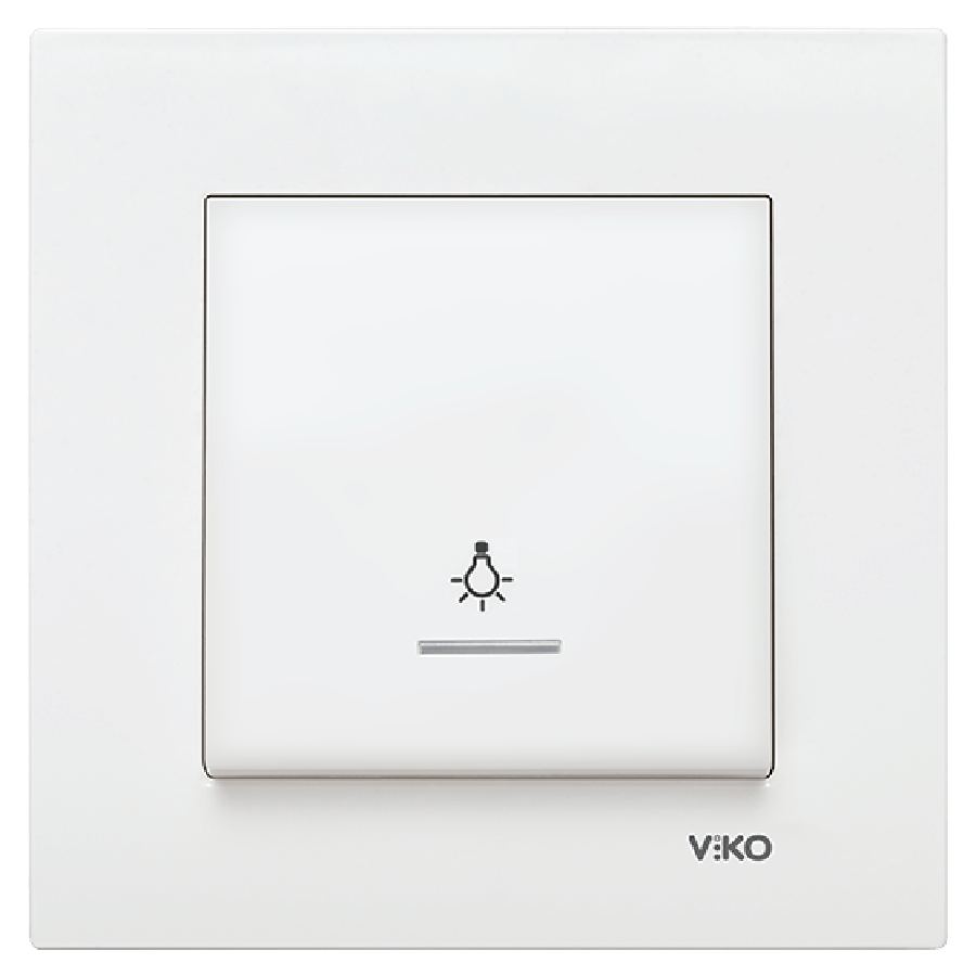 Viko Karre Işıklı Light Anahtarı - Beyaz (Çerçeve Hariç) 90967014