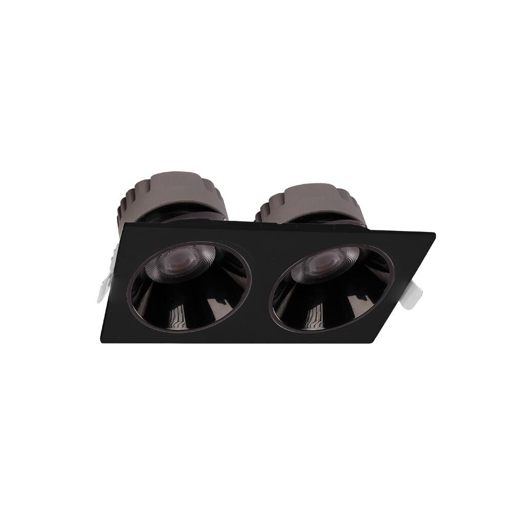 ACK 2x10  3000K Siyah Reflektörlü Siyah İkili Led Spot Sıva Altı AD10-01601