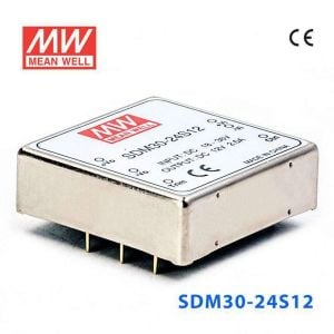 MEANWELL- SDM30-24S12 18~36Vdc>+12Vdc 2.5Amp  Dönüştürücü