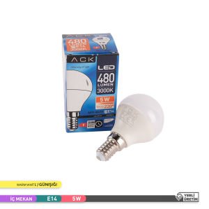 ACK 5W LED Top Ampul 3000K  E14 Duy AA11-00510