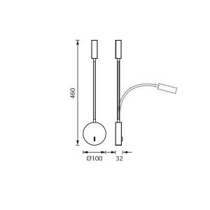 Jupiter Saten Nikel 3W 3000K Gün Işığı LED Yatak Başı Aplik LW503