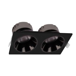 ACK 2x25 6500K Siyah Reflektörlü Siyah İkili Led Spot Sıva Altı AD10-03631