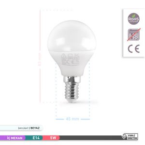 ACK 5W LED Top Ampul 6500K E14 Duy AA11-00513