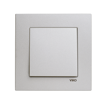 Viko Artline Novella Işıklı Anahtar (Çerçeve Hariç) Metalik Beyaz