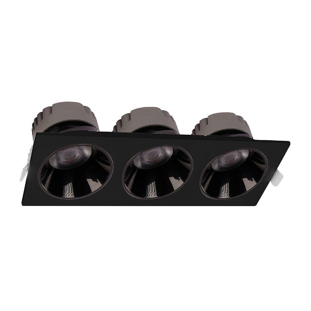 ACK 3x18w 4000K Siyah Reflektörlü Siyah Üçlü Led Spot Sıva Altı AD10-02711