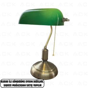 ACK  E27 Duy Yeşil - Banker Masa Lambası AF10-00526