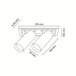 Goya 2x14 W COB Ledli Mağaza Armatürleri Goya GY 3152
