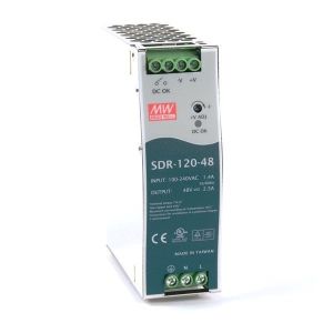 MEANWELL- SDR-120-48 48Vdc 2.5Amp DIN Rail  Ray Montaj