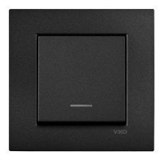 Viko Artline Novella Işıklı Anahtar (Çerçeve Hariç) Siyah