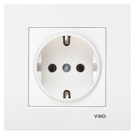 Viko Karre Topraklı Priz - Beyaz (Çerçeve Hariç) 90967008