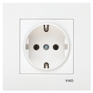 Viko Karre Topraklı Priz - Beyaz (Çerçeve Hariç) 90967008