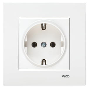Viko Karre Topraklı Priz - Beyaz (Çerçeve Hariç) 90967008