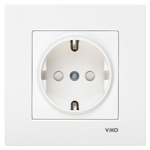 Viko Karre Çocuk Korumalı Topraklı Priz - Beyaz (Çerçeve Hariç) 90967042
