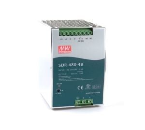 MEANWELL- SDR-480-48 48Vdc 10.0Amp DIN Rail  Ray Montaj
