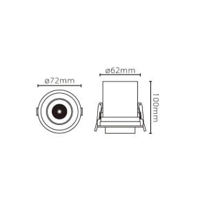 Jupiter 3000K Gün Işığı 7 Watt Hareketli Sıva Altı Led Spot LD501 B