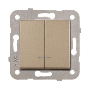 Viko Artline Novella Işıklı Komütator (Çerçeve Hariç) Bronz