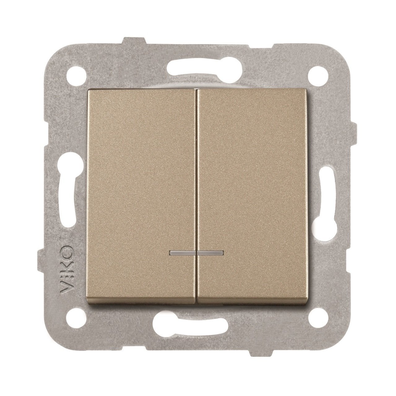 Viko Artline Novella Işıklı Komütator (Çerçeve Hariç) Bronz