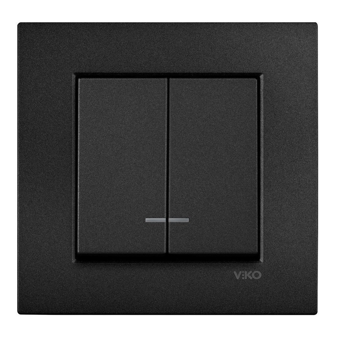 Viko Artline Novella Işıklı Komütator (Çerçeve Hariç) Siyah