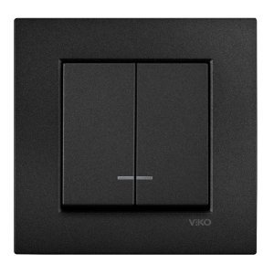 Viko Artline Novella Işıklı Komütator (Çerçeve Hariç) Siyah